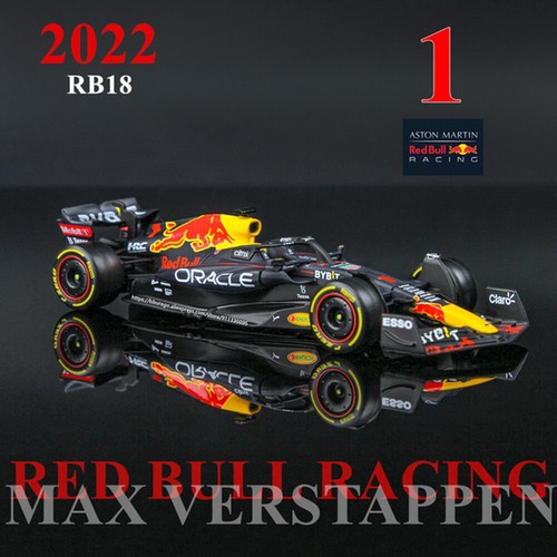 BBURAGO 1/43 2022 Red Bull RB18 #1 Max Verstappen F1 Model Car Diecast Toy Gift - Picture 4 of 12
