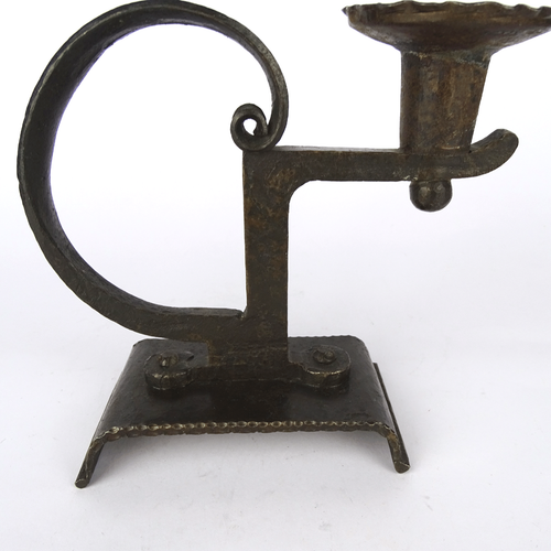 Kerzenhalter, Kerzenleuchter Handarbeit Eisen, Post-Bauhaus, signiert Mauss 1940 - Bild 8 von 11