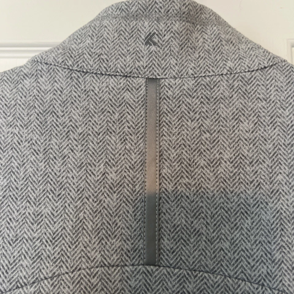 Chaqueta Kyodan Exterior Cuello Simulado Tejido Suave Largo Slv Sudadera Atlética Pequeña Foto 3 de 4