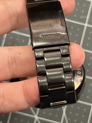 Fossil Flight Chronograph Watch Men 47mm Black Out Date 100M Ch-2083 New Battery - Picture 13 of 16