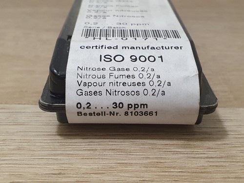 5x Dräger Röhrchen Nitrose Gase Kurzzeitröhrchen Test 0,2/a 8103661 DEKORATION - Picture 5 of 7