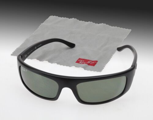 Ray-Ban Sunglasses RB 4053 601 - S/9A 3P- Matte Black Frame Polarized Green Lens - Picture 2 of 7