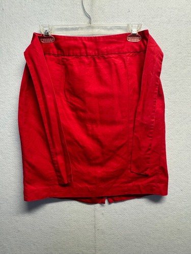 Banana Republic Red Linen-Blend Tie-Waist Skirt Size 2 - Picture 1 of 9