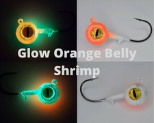 Big Eye Ball Jigs 3PK, Fluke, Flounder, Striper, Rattle, Gulp jigs, Bluefish