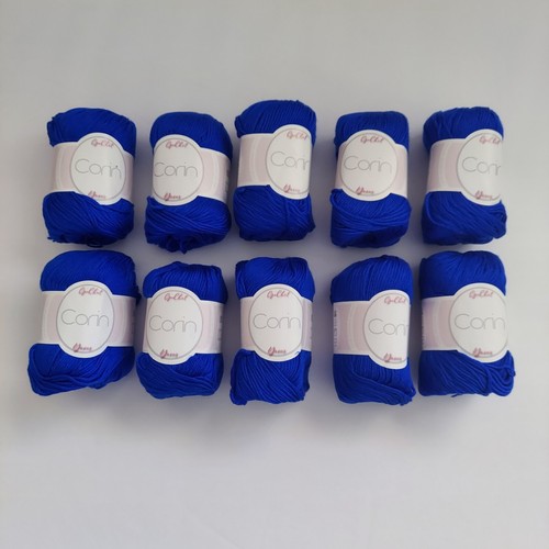 Lot of 10 New Skeins Corin Guchet Yarn - Silk, Cashmere, Acrylic - Blue - 1.5 oz
