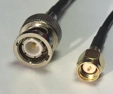 RFC240 BNC Male to SMA Male RF Pigtail 50 ohm Coaxial Cable Ship USA LOT