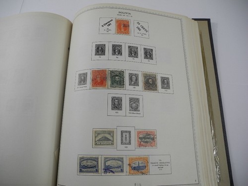 BOLIVIA, UN, Stamp Collection hinged in a Minkus album(worn, aged) - Imagen 7 de 24