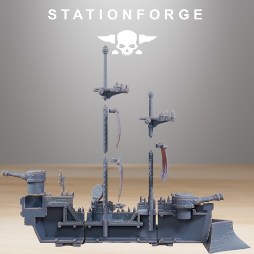 Orc Gob Long Pearl Battle Ship, Gobboz, Stationforge - Picture 3 of 5