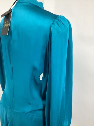 DE LA VALI WOMENS ELECTRIC BLUE CLARA MINI DRESS UK 14 RRP £340 AD - Picture 11 of 12