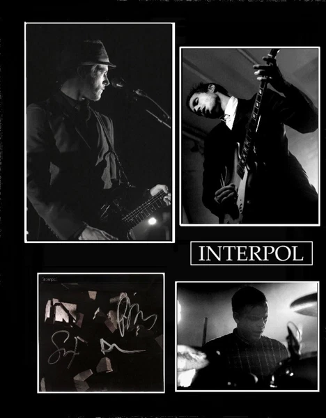 INTERPOL  signed and framed  INTERPOL  cd booklet