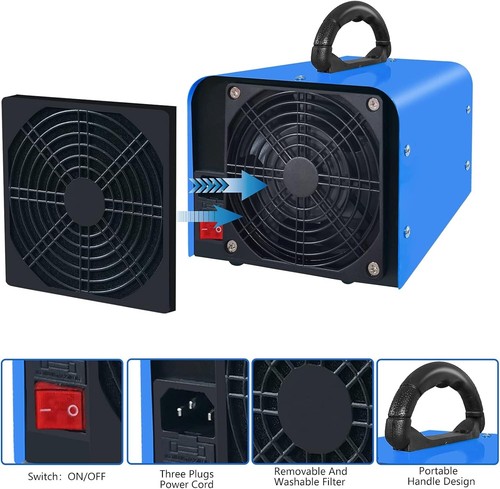 Generador de Ozono 80.000Mg/H - Máquina de Ozono Eliminador de Olores Ionizador - Imagen 6 de 7