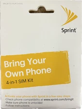 Sprint BYOP 4-in-1 SIM Kit for Unlocked Cell Phones