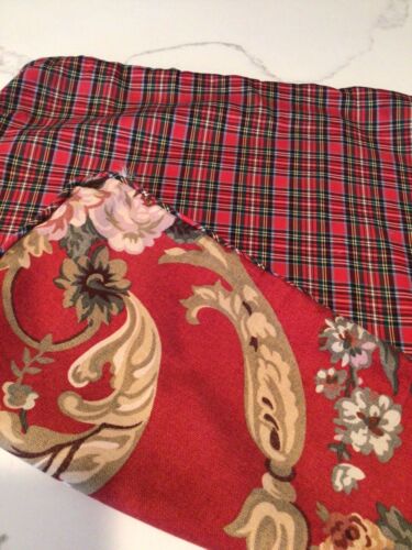 Rare HTF Vintage Ralph Lauren MARSEILLES Throw Pillow Cover Floral & Plaid 22” - Picture 6 of 9