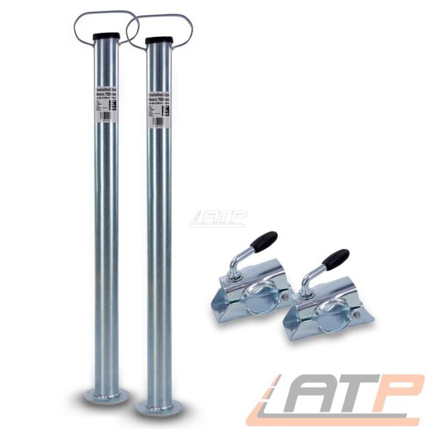 2x PROPLUS KLEMMHALTER + 2x ABSTELLSTÜTZE ANHÄNGERSTÜTZE ROHRSTÜTZE Ø 48MM 700MM 2x PROPLUS KLEMMHALTER + 2x ABSTELLSTÜTZE ANHÄNGERSTÜTZE ROHRSTÜTZE Ø 48MM 700MM