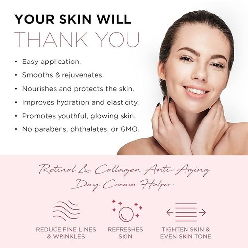 Azure Cosmetics Dermatologist Tested Retinol & Collagen Face Moisturizer - Picture 4 of 5