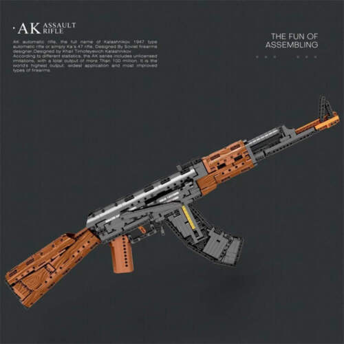 AK47 Assault Rifle Model Building Blocks Shootable Military Toy Bricks For Kids - Picture 4 of 8