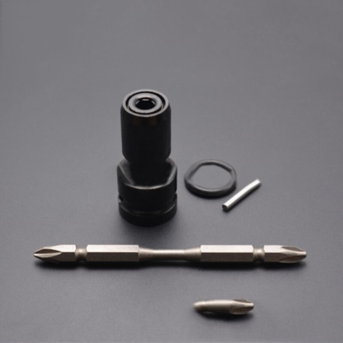 4Teile/Satz Luft Schlagschrauber Adapter 1/2 "auf 1/4" Mutter-auf Bit Hex Welle - Picture 3 of 8