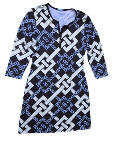 J.McLaughlin Henley Kleid mit geometrischer Kette Damen Größe Large L knielang
