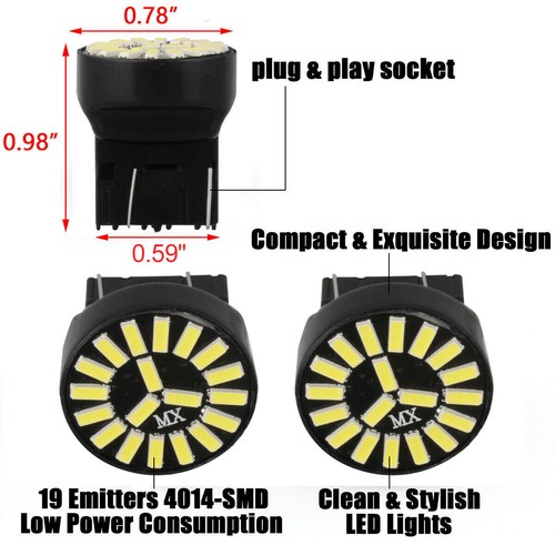 For GMC Sierra 1500 2500 3500 HD Bright White 3157 LED Backup Reverse Light Bulb - Picture 8 of 31