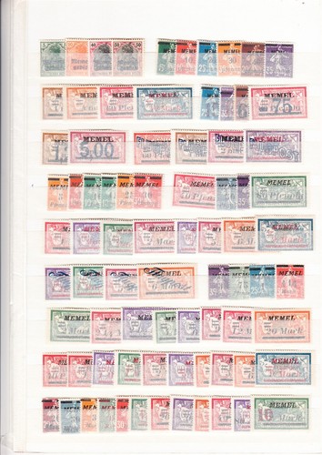 DEUTSCHLAND Memel 1920-1922 MH Sammlung (CV 105 $ EUR95)