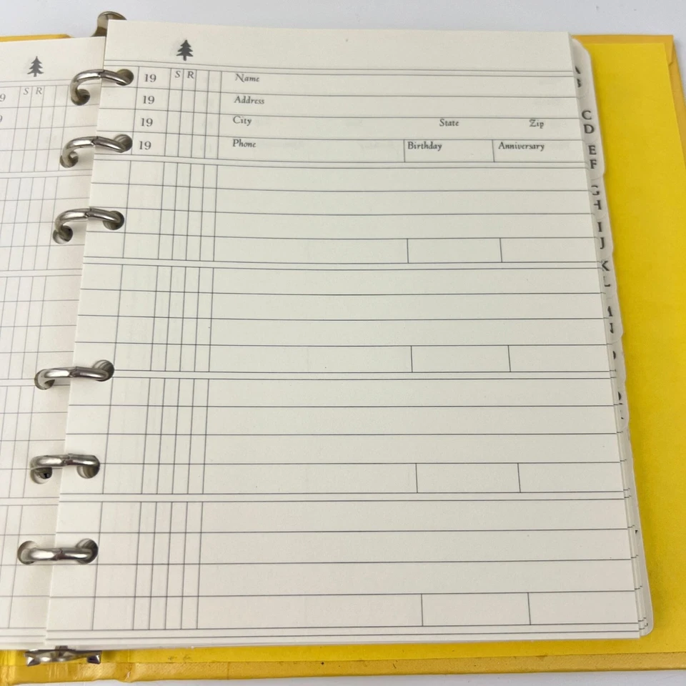 Vintage Hallmark Address Book 6 Ring Binder Unused "Family and Friends" With Box - Image 3 of 4