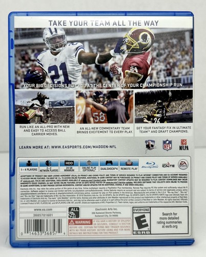 Madden NFL 16, 17, 18 EA Sports 3 Game Bundle (Sony PlayStation 4, 2016) - Picture 7 of 11