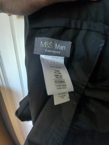 Gents Tuxedo Dinner Suit by Mark & Spencer Chest 44R Trouser 38R 31LL - Picture 6 of 6