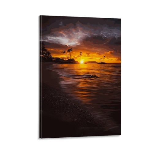Kahala Gold Urban Landscape Beaches Scenery Canvas Poster Landscaping