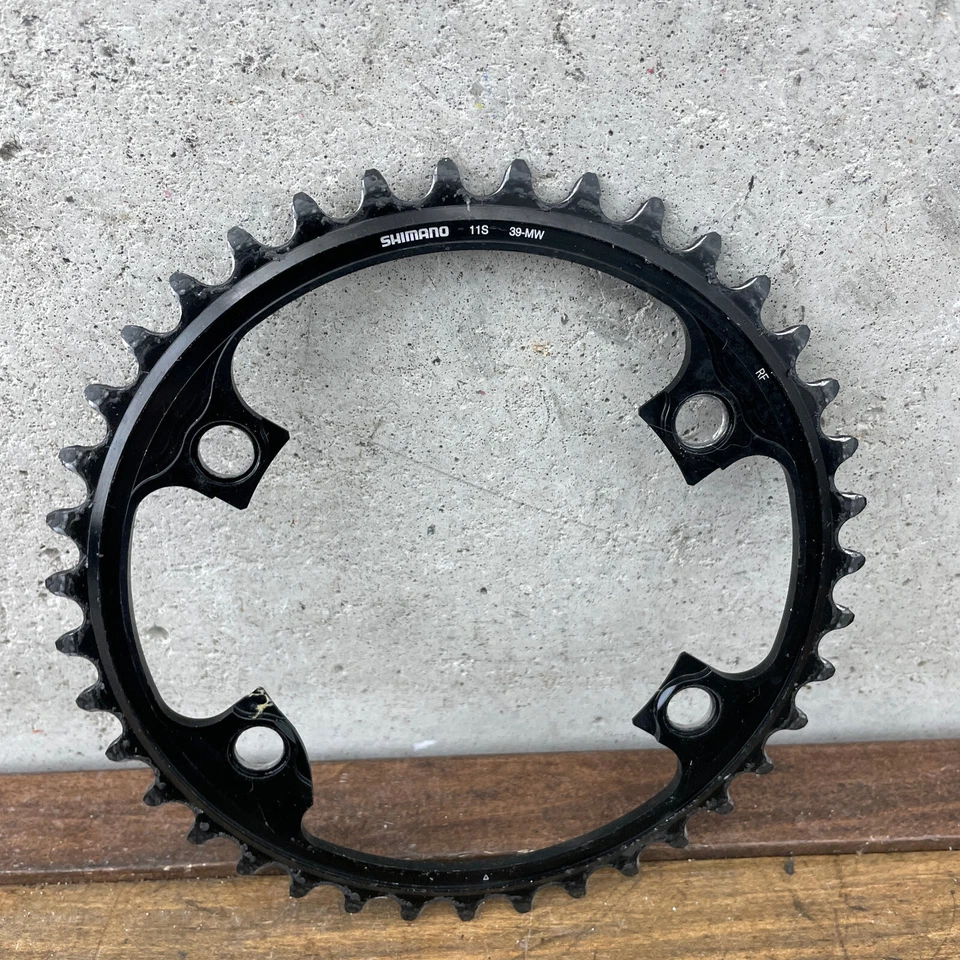Shimano Dura Ace Chainring 39 Tooth 110 BCD 4 Arm 39MW 11 Speed Fits 53-39 Set - Image 4 of 4