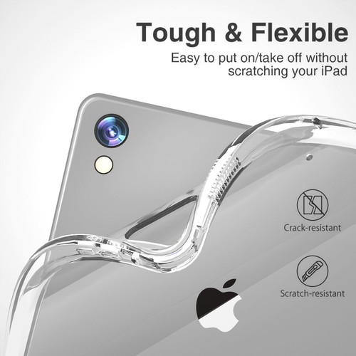 For iPad Pro 10.5"/12.9" 2017/iPad(5th Gen) Clear Ultral Slim Fit Silicone Case - Picture 22 of 24