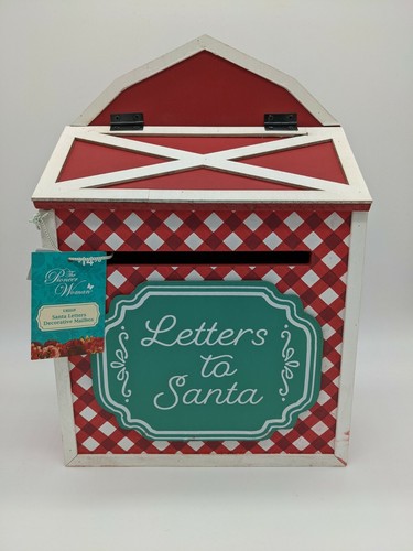 NEW The Pioneer Woman Letters to Santa Red Wooden Decorative Tabletop Mailbox - Picture 4 of 6