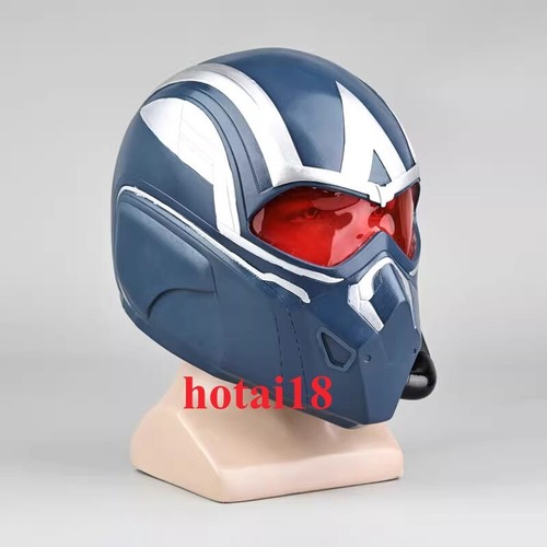 Wearable Marvel Captain America 4 Hawkeye PVC Helmet Full Face Mask Cosplay Prop - Picture 8 of 15