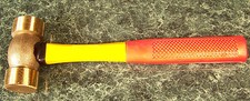 2 pound Non Sparking SOLID BRASS HAMMER w/ FI...