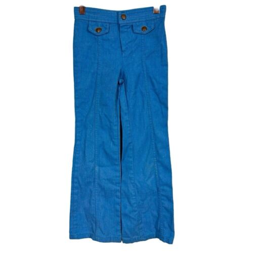 True Vintage 70s 2Pc:Luv It High Waist Bellbottom Jeans+Health-tex Daisy Short 6 - Bild 2 von 10