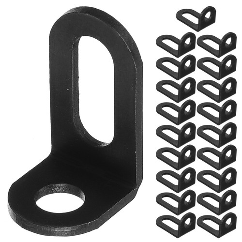 20 Pcs Metal Brackets Adjustable Corner Iron Horn Code Right Angle Brace - Picture 2 of 12
