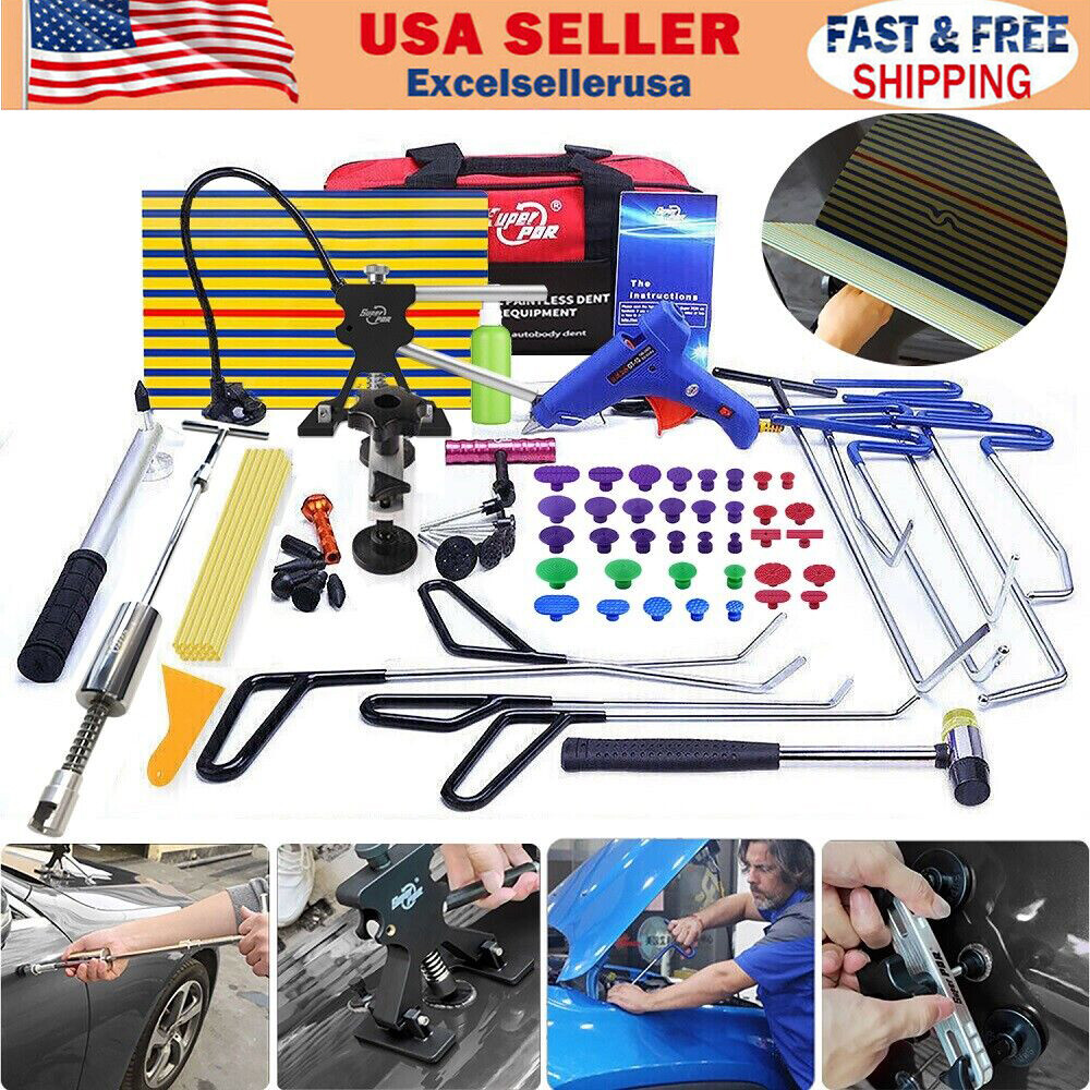 PDR Car Body Dent Puller Glue Gun Tool Paintless Hail Damage Remover Repair Kit