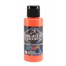  Createx Wicked Colors W027 Fluorescent Orange 2oz. water-based airbrush paint