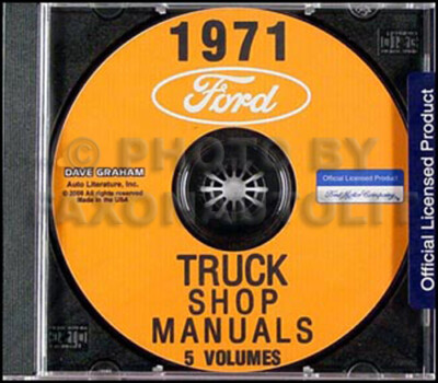 1971 Ford Truck Shop Manuell Set Pickup Van BRONCO F100 F250 F350 E100-E300 71