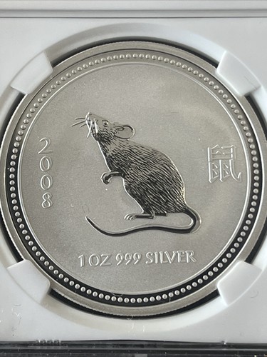 2007 Australia S$1 2008- Year of the Rat MS70 NGC (1184) - Picture 2 of 4