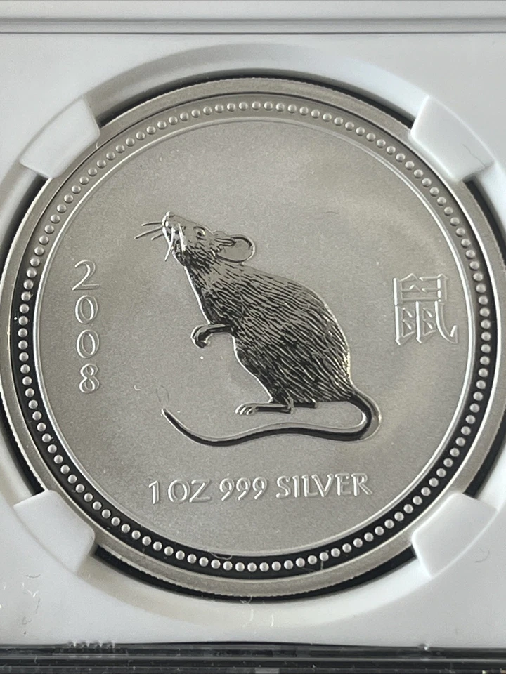 2007 Australia S$1 2008- Year of the Rat MS70 NGC (1184) - Image 2 of 4