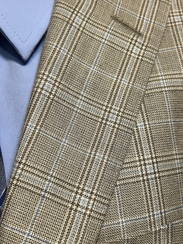 Samuelsohn Cashmere Silk Blazer 44R J.P. Tilford Italian Sport Coat Plaid - Picture 10 of 15