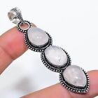 Rainbow Moonstone Gemstone 925 Sterling Silver Jewelry Pendant 2.76" y303