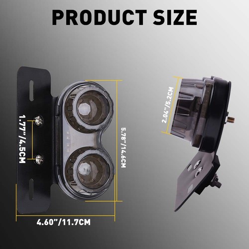 Motorcycle LED Dual Tail Turn Signal Brake License Plate Integrated Light 12V - Picture 5 of 10