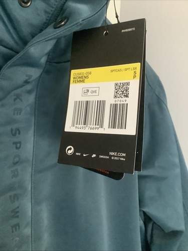 Nike Thermore Womens Winter Jacket Loose Fit Ash Green Size Small 8-10 RRP £149 - Picture 4 of 9
