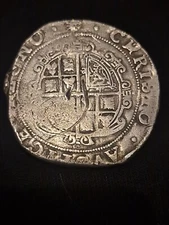 1645-46 Charles I (1st) Silver Hammered Half Crown Sun MM Tower Mint