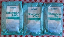 Sage Premoistened Cleansing Disposable Shampoo Cap Rinse Free Clean 1ct, 3 Pack