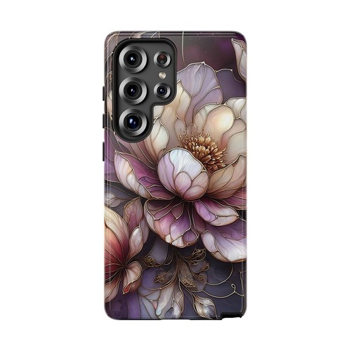 Magnolia Flower Phone Case, Faux Mother of Pearl Floral Cover | X160 - 第 182/271 張圖片