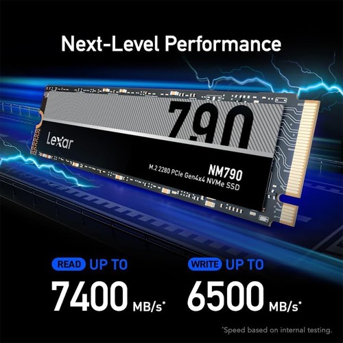 Lexar 4TB NM790 SSD PCIe Gen4 NVMe M.2 2280 Internal Solid State Drive - Afbeelding 2 van 9
