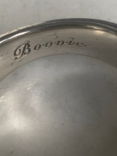 BOOVIE MEN'S 925 STERLING SILVER KHAKI ENAMEL AND CZ BAND RING SIZE 12 - Picture 7 of 9