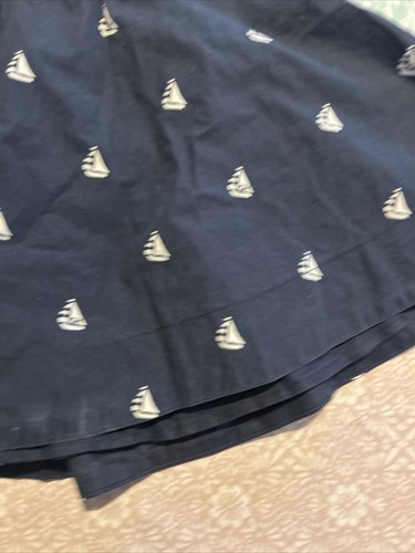 Gilly Hicks Navy Blue Sailor Boat Print Elasticated 100% Cotton Skirt Size M - Picture 15 of 17